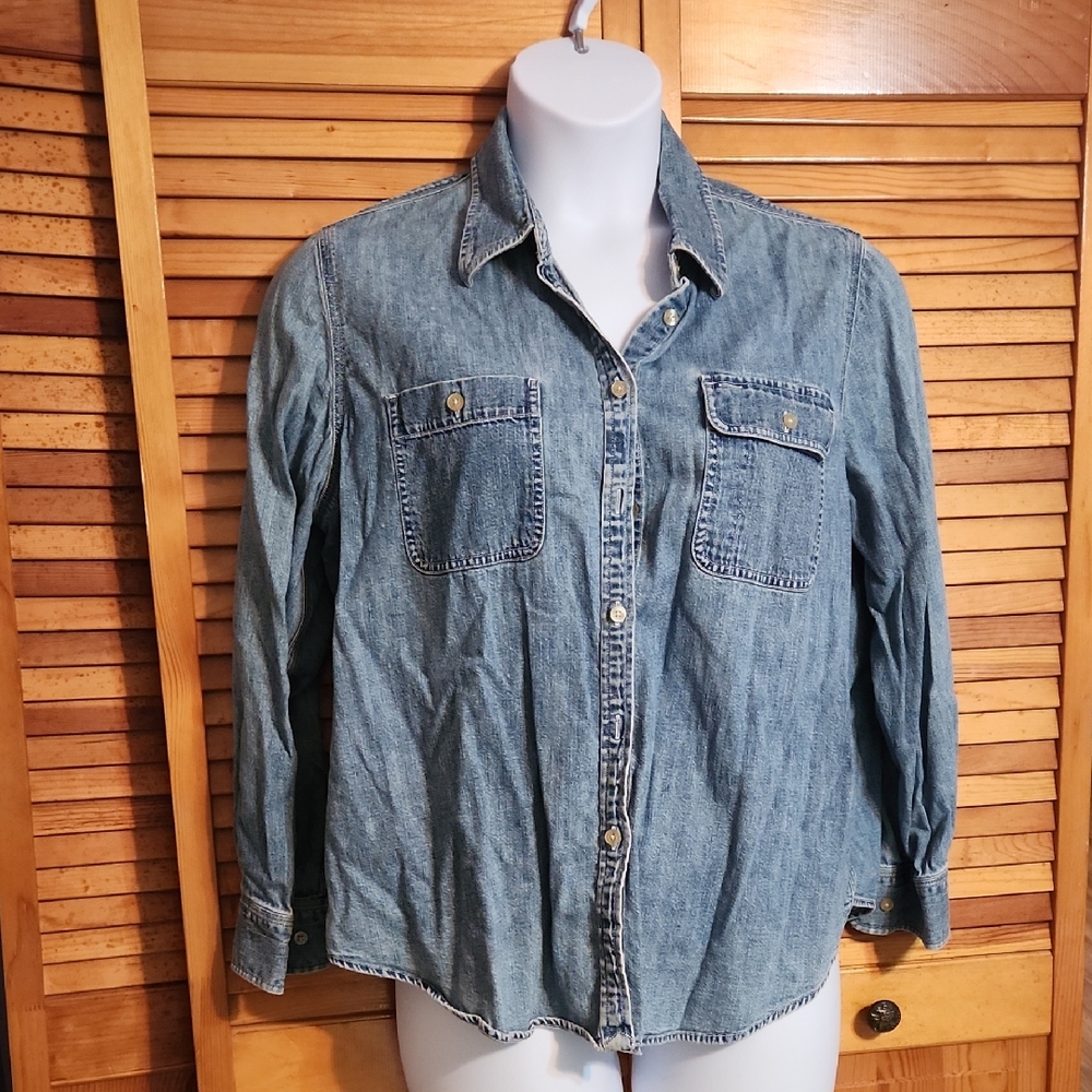 Ralph Lauren Blue Denim Button Down Shirt